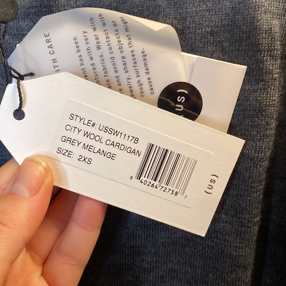 NWT! Universal Standard City Wool Cardigan in Grey Melange - Picture 6 of 6